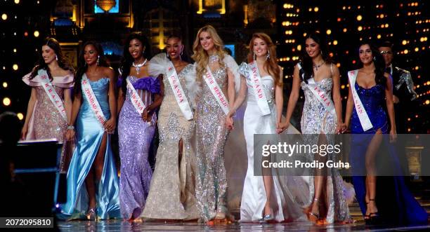Krystyna Pyszková and 7 contestants at the Miss World Grand Finale on March 09, 2024 Mumbai, India.