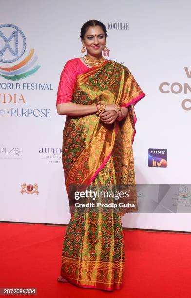 Yukta Mookhey attends the Miss World Grand Finale on March 09, 2024 in Mumbai, India.