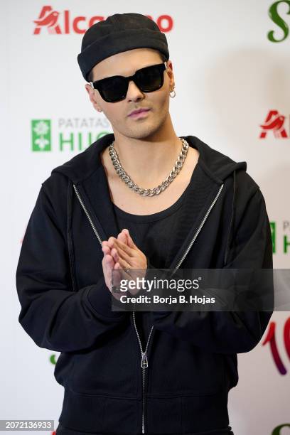 Abraham Mateo attends the photocall for Cadena 100 "Por La Paz" at WiZink Center on March 09, 2024 in Madrid, Spain.