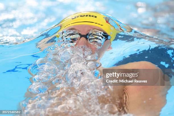 Chase Kalisz competes in the Men's 200 Meter IM Final on Day 4 of the TYR Pro Swim Series Westmont at FMC Natatorium on March 09, 2024 in Westmont,...