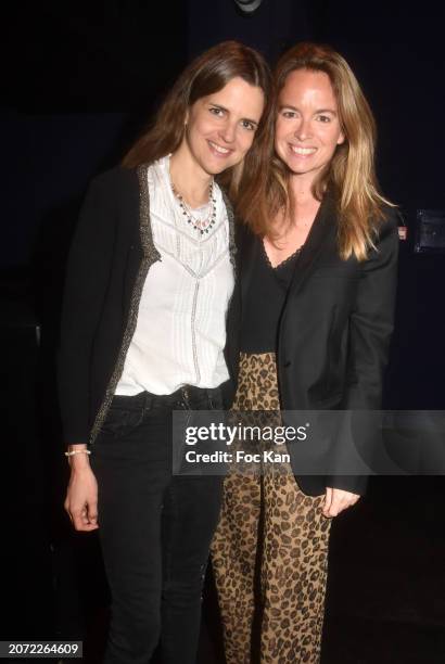 Margaux De Frouville and Margaux Lemoine attend "Cryptomonnaies: Mon Incroyable Odyssee" documentary screening cocktail event at Silencio Des Pres on...