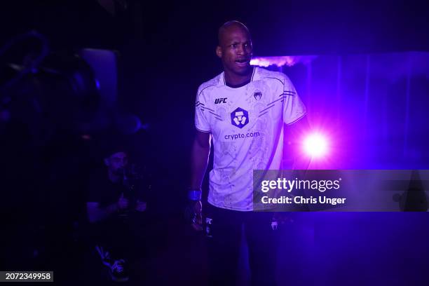 Michael 'Venom' Page of England prepares to face Kevin Holland in a welterweight fight during the UFC 299 event at Kaseya Center on March 09, 2024 in...