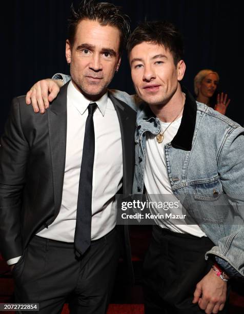 Colin Farrell and Barry Keoghan attend MPTF's 22nd Annual Night Before at Fox Studio Lot on March 09, 2024 in Los Angeles, California.