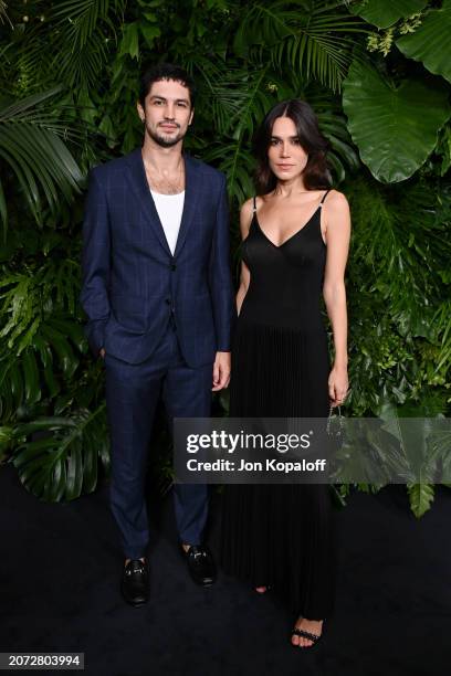 Gabriel Leone and Carla Salle attend the CHANEL and Charles Finch Annual Pre-Oscar Dinner at The Polo Lounge at The Beverly Hills Hotel on March 09,...