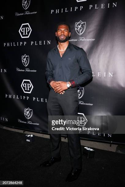 Broderick Hunter attends Philipp Plein Oscars Night 2024 Runway Show at Chateau Falconview on March 09, 2024 in Bel Air, California.