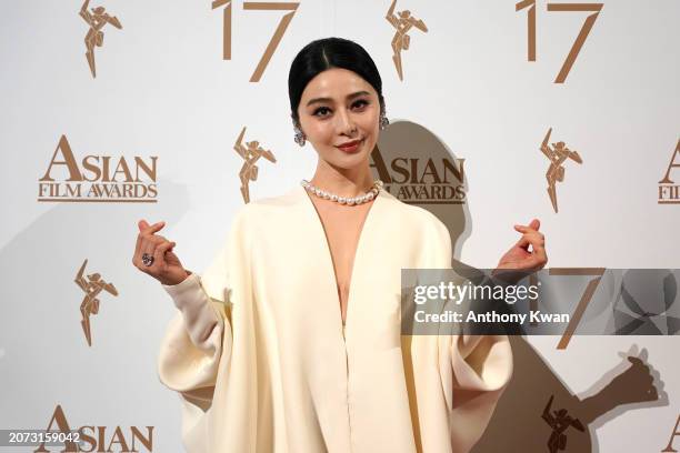 Fan Bing Bing attends the 17th Asian Film Awards on March 10, 2024 in Hong Kong, China.