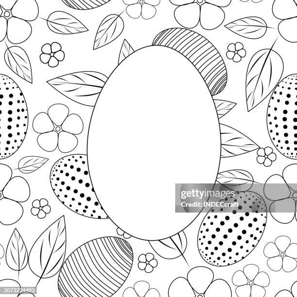 happy easter seamless background - spring flower flat lay stock illustrations