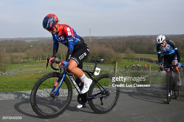 Alessia Vigilia of Italy and Team FDJ - SUEZ competes during the 17th Miron Women's WorldTour Ronde van Drenthe 2024 a 158.1km one day race from...