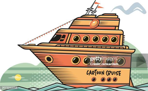 Navio De Cruzeiro Dos Desenhos Animados, Foto de stock