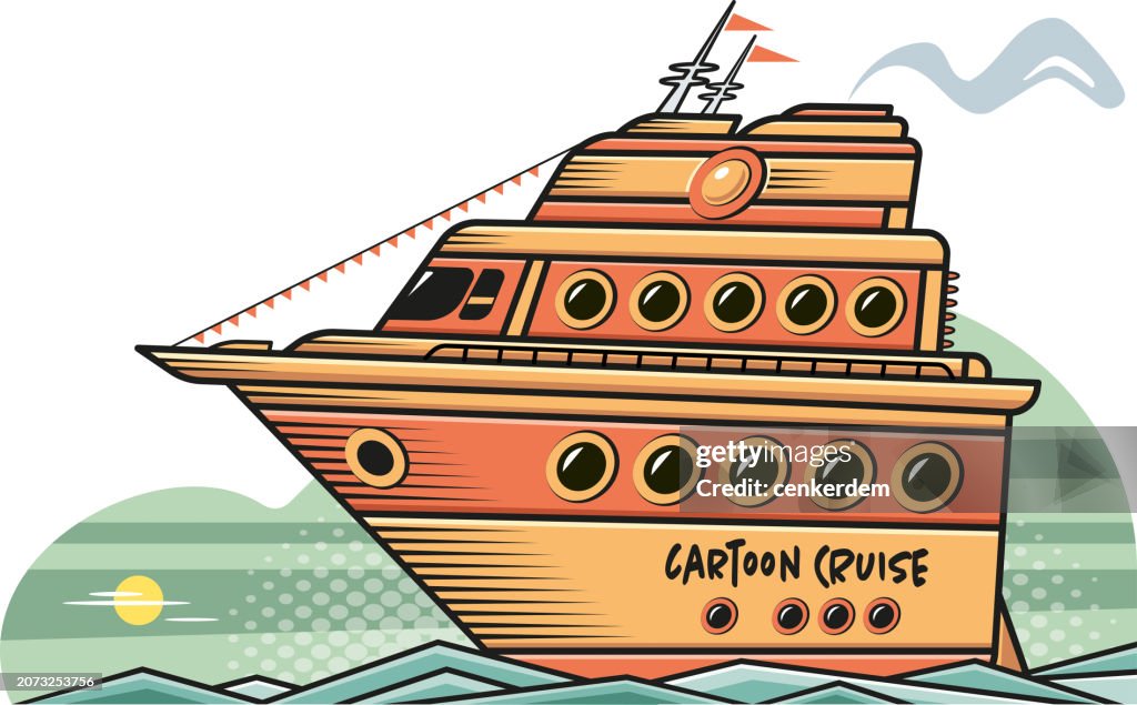 CARTOON CRUISE SHIP