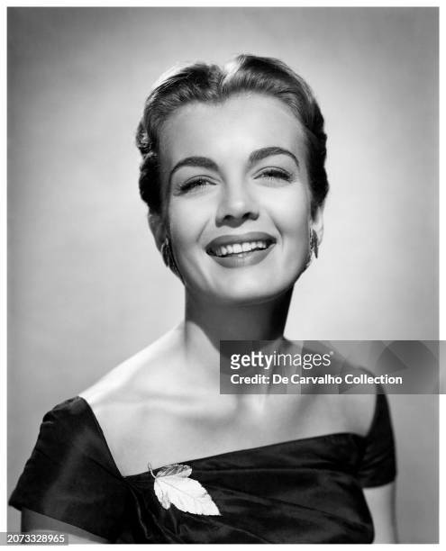Publicity portrait of actor Joanna Barnes from 1956, United States.
