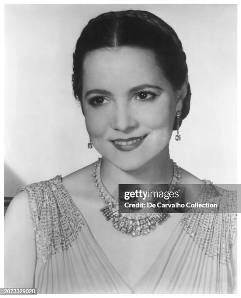 Publicity portrait of Brazilian actor and opera singer Bidu Sayão/Sayao - who was the leading artist of the Metropolitan Opera in New York City from...