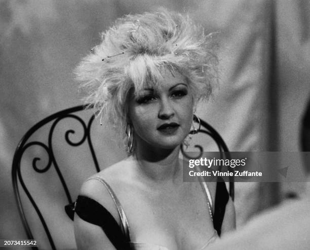 American singer, songwriter and actress Cyndi Lauper attends the 1987 MTV Video Music Awards, held at the Universal Amphitheatre in Universal City,...