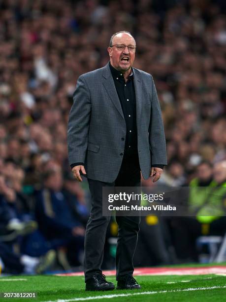 Rafa Benitez, head coach of RC Celta de Vigo during the LaLiga EA Sports match between Real Madrid CF and RC Celta de Vigo at Estadio Santiago...