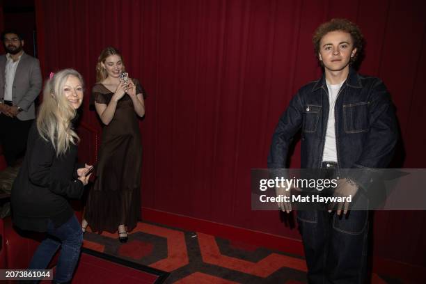 Frances Fisher, Kristine Froseth, and Max Mattern attend the "Desert Road" premiere during the 2024 SXSW Conference and Festival at the Alamo...