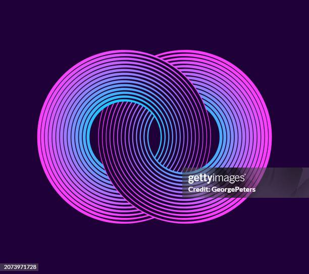 interlocking circles - interlocking circles stock illustrations