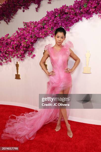 Leah Lewis attends the 96th Annual Academy Awards on March 10, 2024 in Hollywood, California.