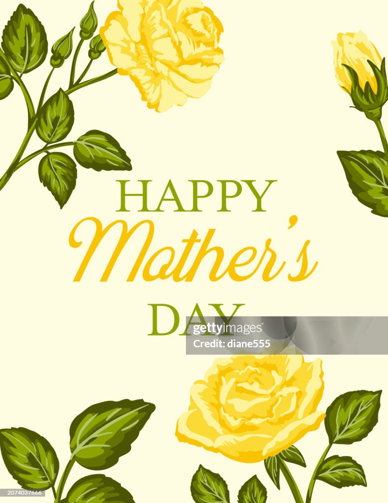 Mother's Day Card With Roses