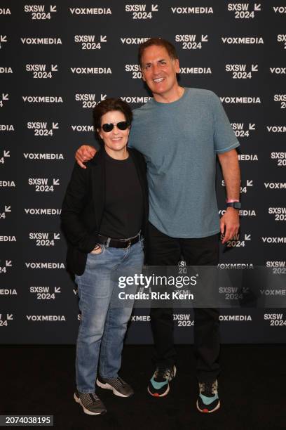 Kara Swisher and Mark Cuban at Vox Media Podcast Stage Presented by Atlassian at SXSW on March 10, 2024 in Austin, Texas.