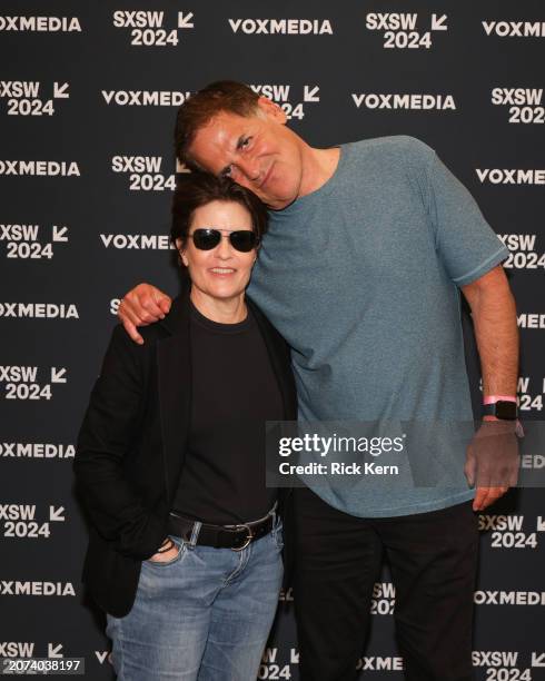 Kara Swisher and Mark Cuban at Vox Media Podcast Stage Presented by Atlassian at SXSW on March 10, 2024 in Austin, Texas.