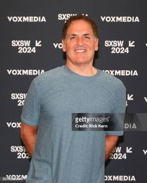 Mark Cuban at Vox Media Podcast Stage Presented by Atlassian at SXSW on March 10, 2024 in Austin, Texas.