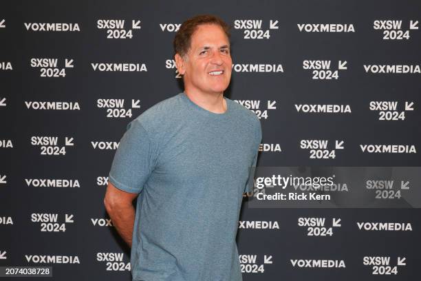 Mark Cuban at Vox Media Podcast Stage Presented by Atlassian at SXSW on March 10, 2024 in Austin, Texas.