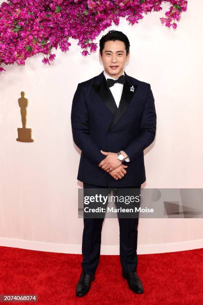 Teo Yoo attends the 96th Annual Academy Awards on March 10, 2024 in Hollywood, California.