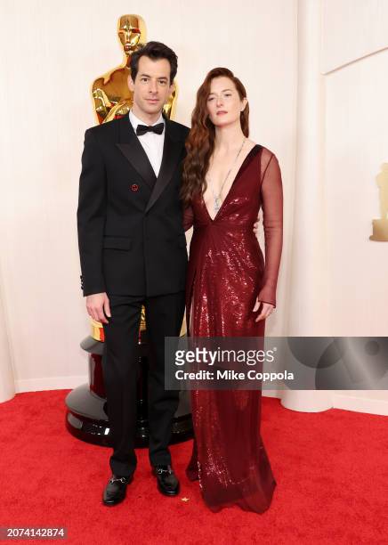 Mark Ronson and Grace Gummer attends the 96th Annual Academy Awards on March 10, 2024 in Hollywood, California.