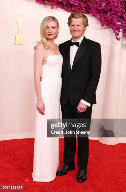 Kirsten Dunst and Jesse Plemons attend the 96th Annual Academy Awards on March 10, 2024 in Hollywood, California.