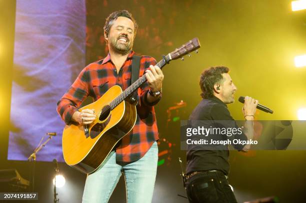 Brad Tursi and Matthew Ramsey of Old Dominion perform on the Arena stage on Day 3 at C2C Country To Country 2024 at The O2 Arena on March 10, 2024 in...
