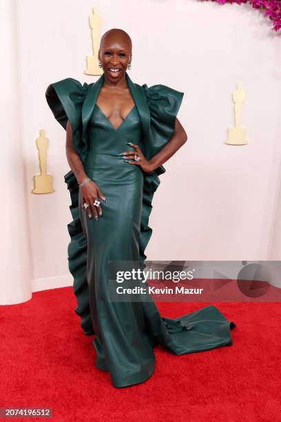 Cynthia Erivo attends the 96th Annual Academy Awards on March 10, 2024 in Hollywood, California.