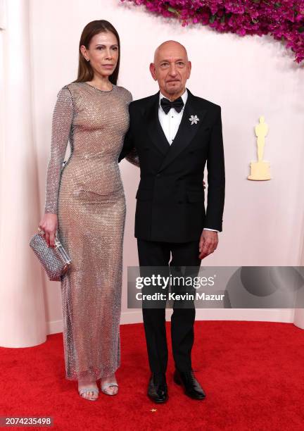Daniela Lavender and Sir Ben Kingsley attend the 96th Annual Academy Awards on March 10, 2024 in Hollywood, California.