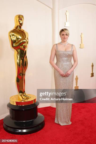 Greta Gerwig attends the 96th Annual Academy Awards on March 10, 2024 in Hollywood, California.