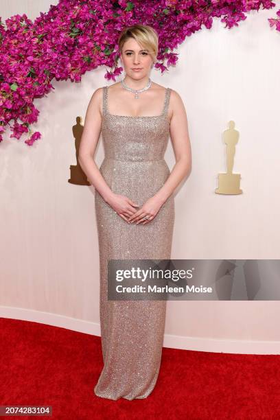 Greta Gerwig attends the 96th Annual Academy Awards on March 10, 2024 in Hollywood, California.