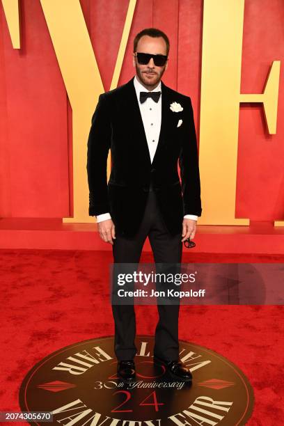 Tom Ford attends the 2024 Vanity Fair Oscar Party Hosted By Radhika Jones at Wallis Annenberg Center for the Performing Arts on March 10, 2024 in...