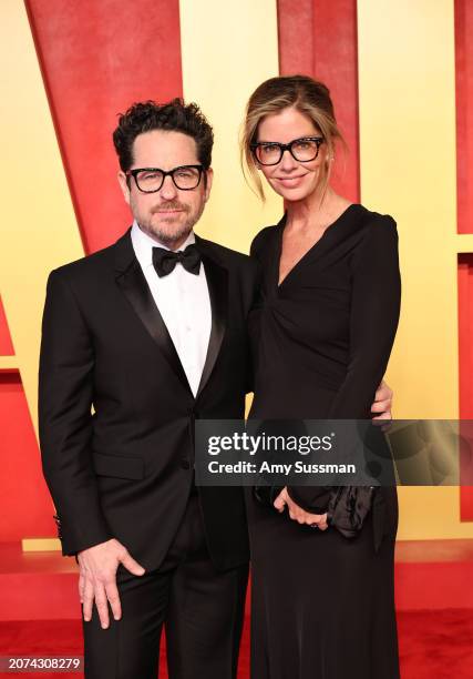 Abrams and Katie McGrath attend the 2024 Vanity Fair Oscar Party Hosted By Radhika Jones at Wallis Annenberg Center for the Performing Arts on March...