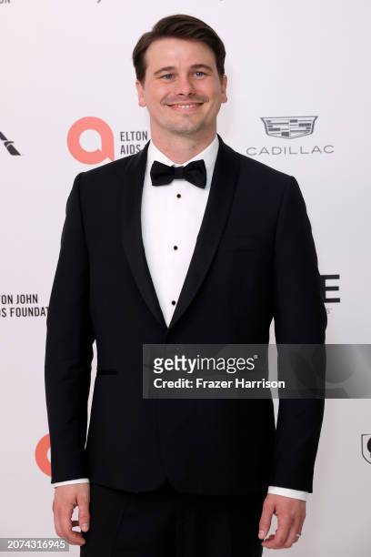 Jason Ritter attends the Elton John AIDS Foundation's 32nd Annual Academy Awards Viewing Party on March 10, 2024 in West Hollywood, California.