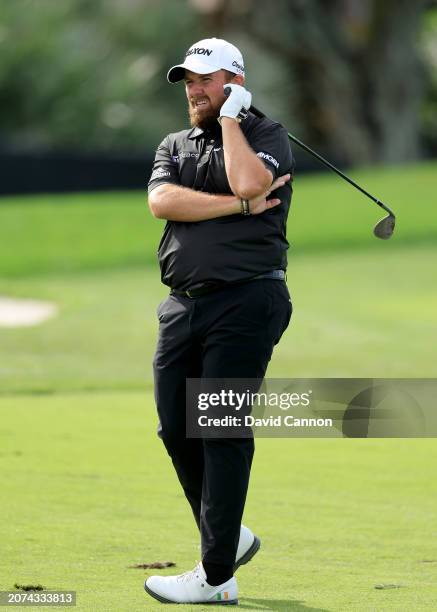 Shane Lowry of Ireland Ireland plays his second shot on the 13th hole during the final round of the Arnold Palmer Invitational presented by...