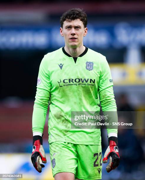 Dundee's Jon McCracken in action during a cinch Premiership match between Dundee and Kilmarnock at the Scot Foam Stadium at Dens Park, on March 02 in...