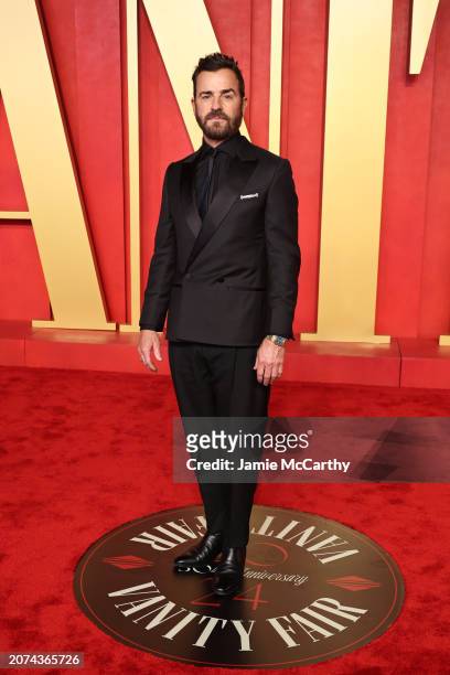 Justin Theroux attends the 2024 Vanity Fair Oscar Party Hosted By Radhika Jones at Wallis Annenberg Center for the Performing Arts on March 10, 2024...