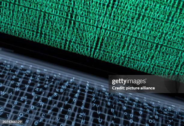 March 2024, Baden-Württemberg, Rottweil: A binary code can be seen on the display of a laptop. . Photo: Silas Stein/dpa