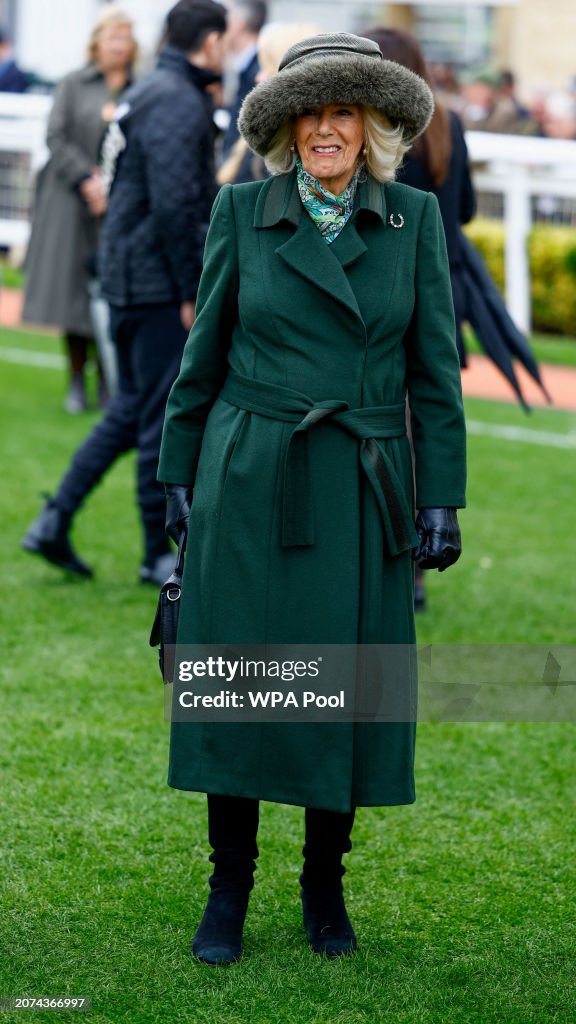 Queen Camilla Attends Cheltenham Festival