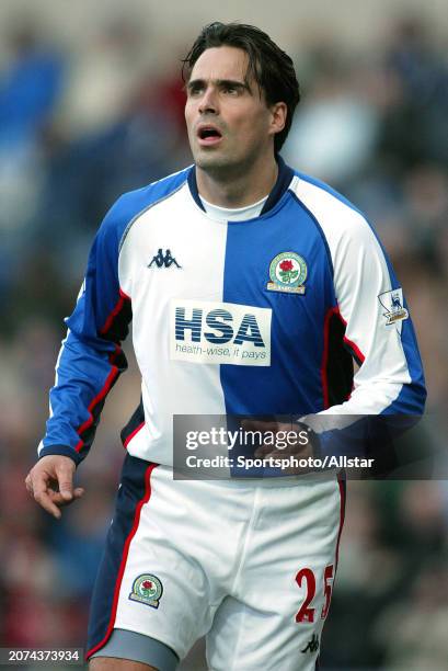 February 28: Martin Andresen of Blackburn Rovers running during the Premier League match between Blackburn Rovers and Southampton at Ewood Park on...