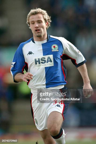 February 28: Michael Gray of Blackburn Rovers running during the Premier League match between Blackburn Rovers and Southampton at Ewood Park on...