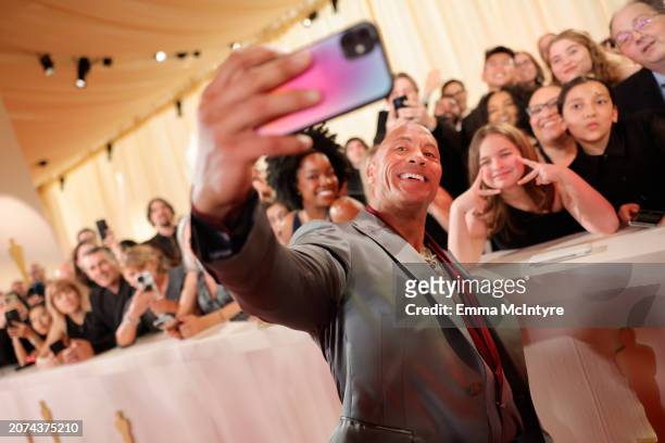Dwayne "The Rock" Johnson attends the 96th Annual Academy Awards on March 10, 2024 in Hollywood, California.