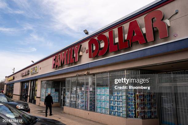 Shopper arrives at a Family Dollar Stores Inc. Store in Mount Rainier, Maryland, US, on Wednesday, March 13, 2024. Dollar Tree Inc. Expects to close...