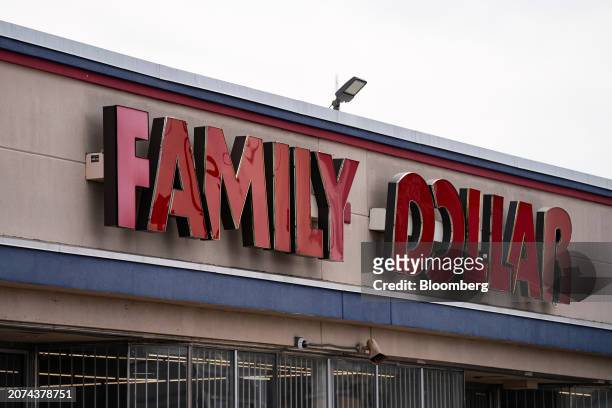 Family Dollar Stores Inc. Store in Mount Rainier, Maryland, US, on Wednesday, March 13, 2024. Dollar Tree Inc. Expects to close about 600 Family...