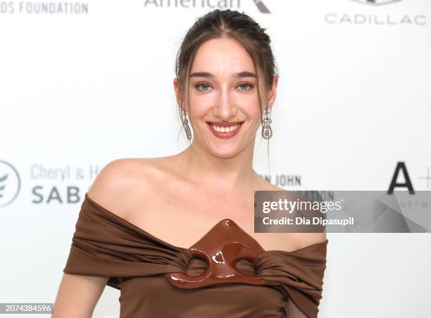 Bella Tilbury attends the Elton John AIDS Foundation's 32nd Annual Academy Awards Viewing Party on March 10, 2024 in West Hollywood, California.