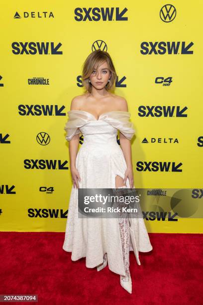 Sydney Sweeney attends the world premiere of "Immaculate" during the 2024 SXSW Conference and Festival at The Paramount Theatre on March 12, 2024 in...
