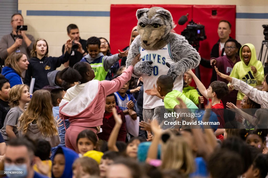 Minnesota Timberwolves and Lynx Host Reading Assembly at Pillsbury Elementary School